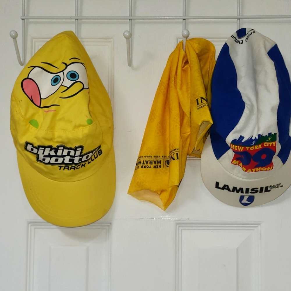 NYC Marathon Memorabilia Bundle - 2 Caps & Neck Gator